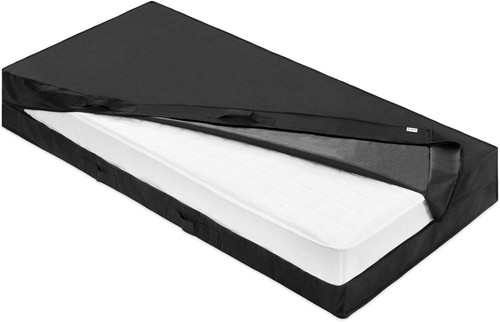 Single black mattress bag - black,