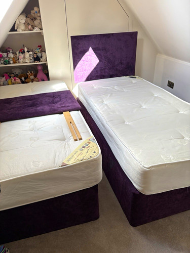 Single divan beds - divan, purple